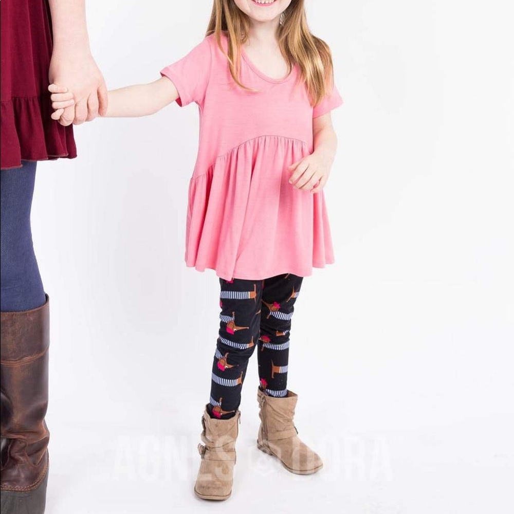 Agnes & Dora Kid Muse Top Coral Soft Knit Tee